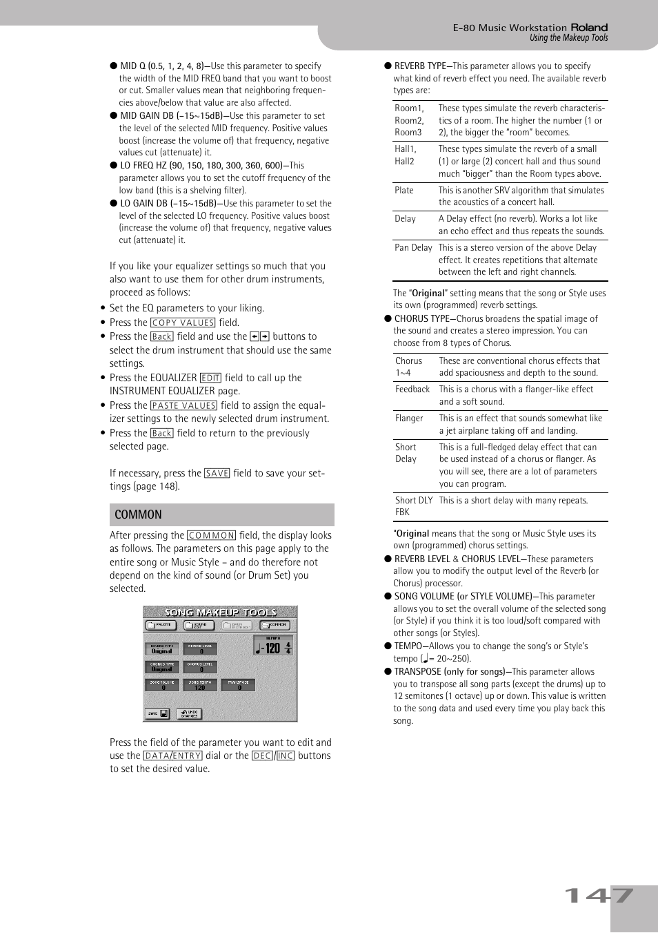 Common | Roland E-80 User Manual | Page 147 / 284
