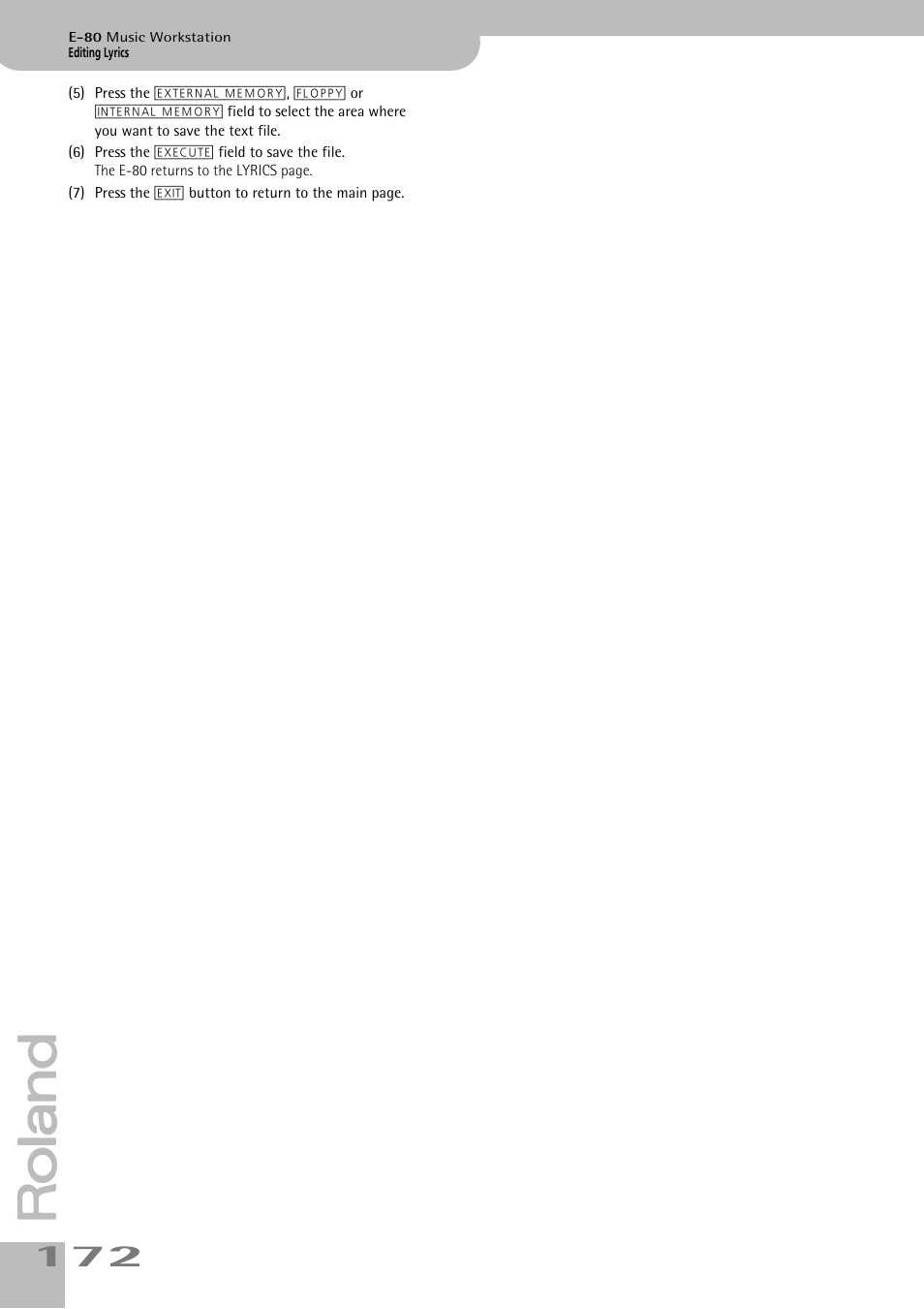 Roland E-80 User Manual | Page 172 / 284