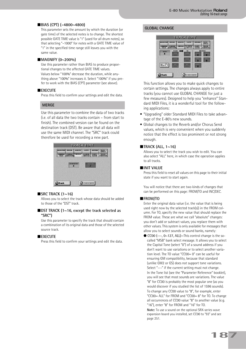 Roland E-80 User Manual | Page 187 / 284