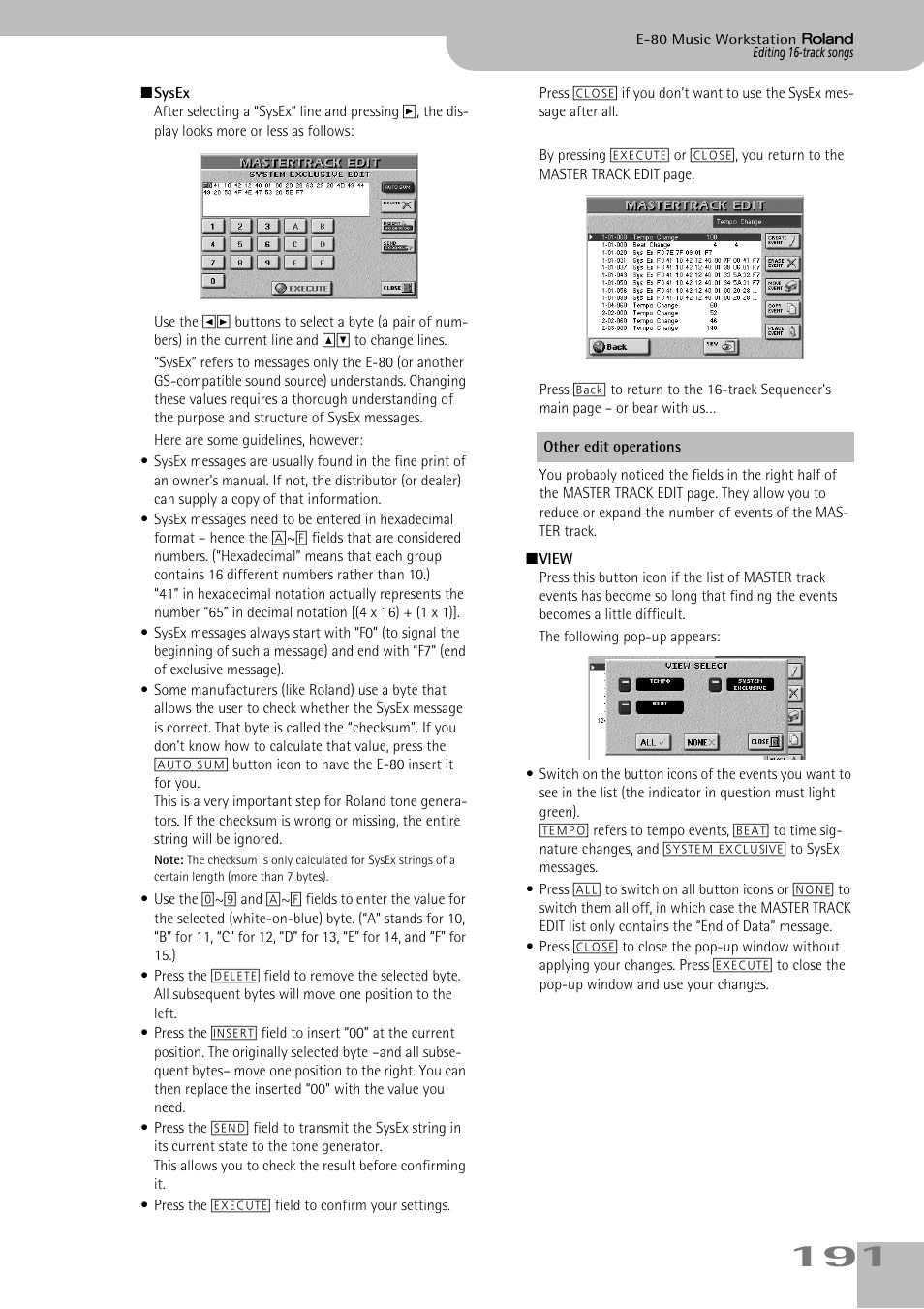 Roland E-80 User Manual | Page 191 / 284