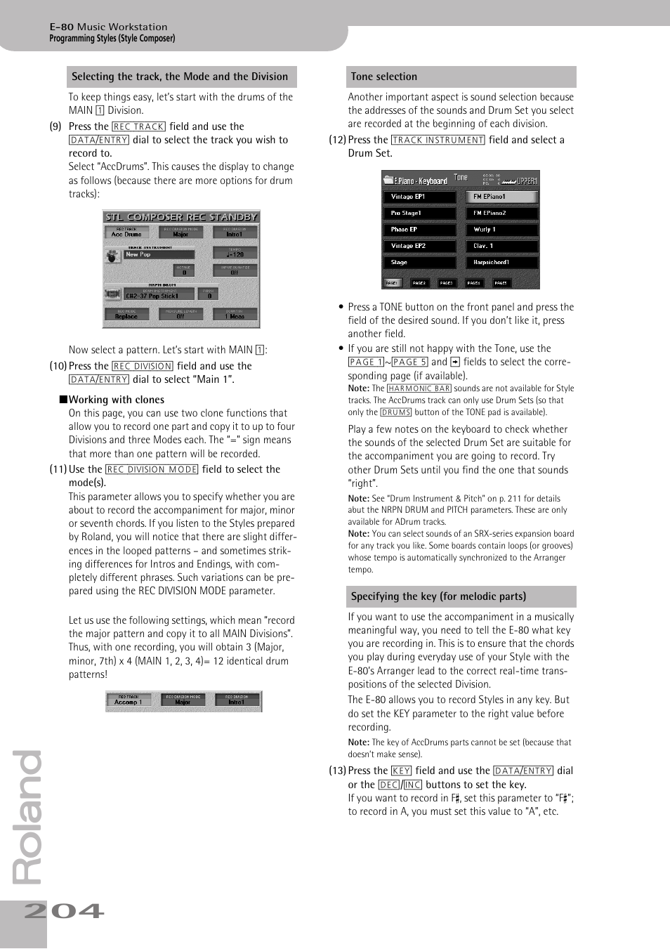 Roland E-80 User Manual | Page 204 / 284