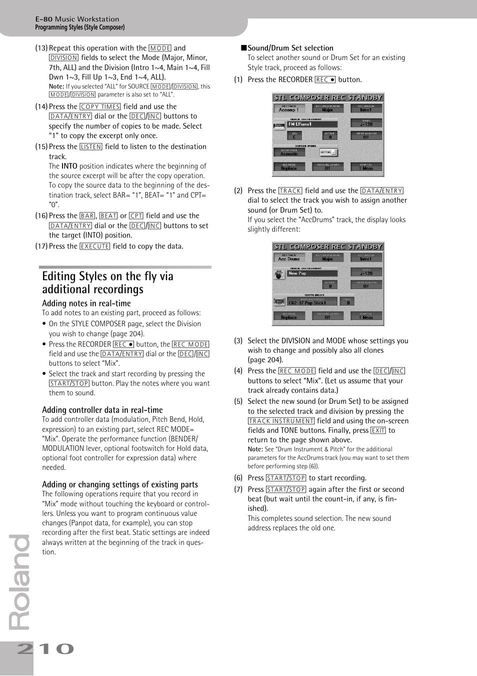 Roland E-80 User Manual | Page 210 / 284