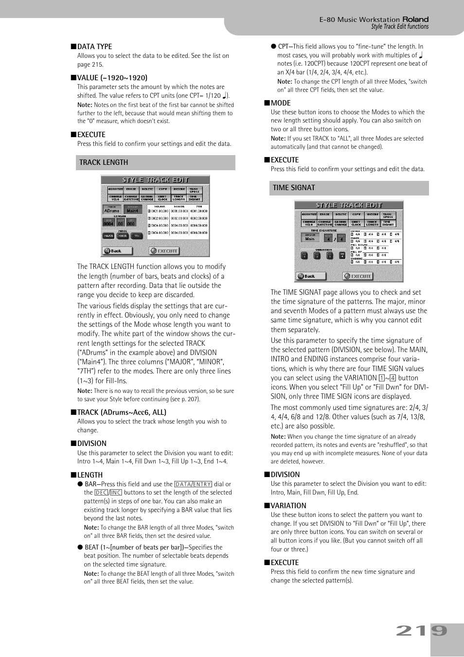 Roland E-80 User Manual | Page 219 / 284