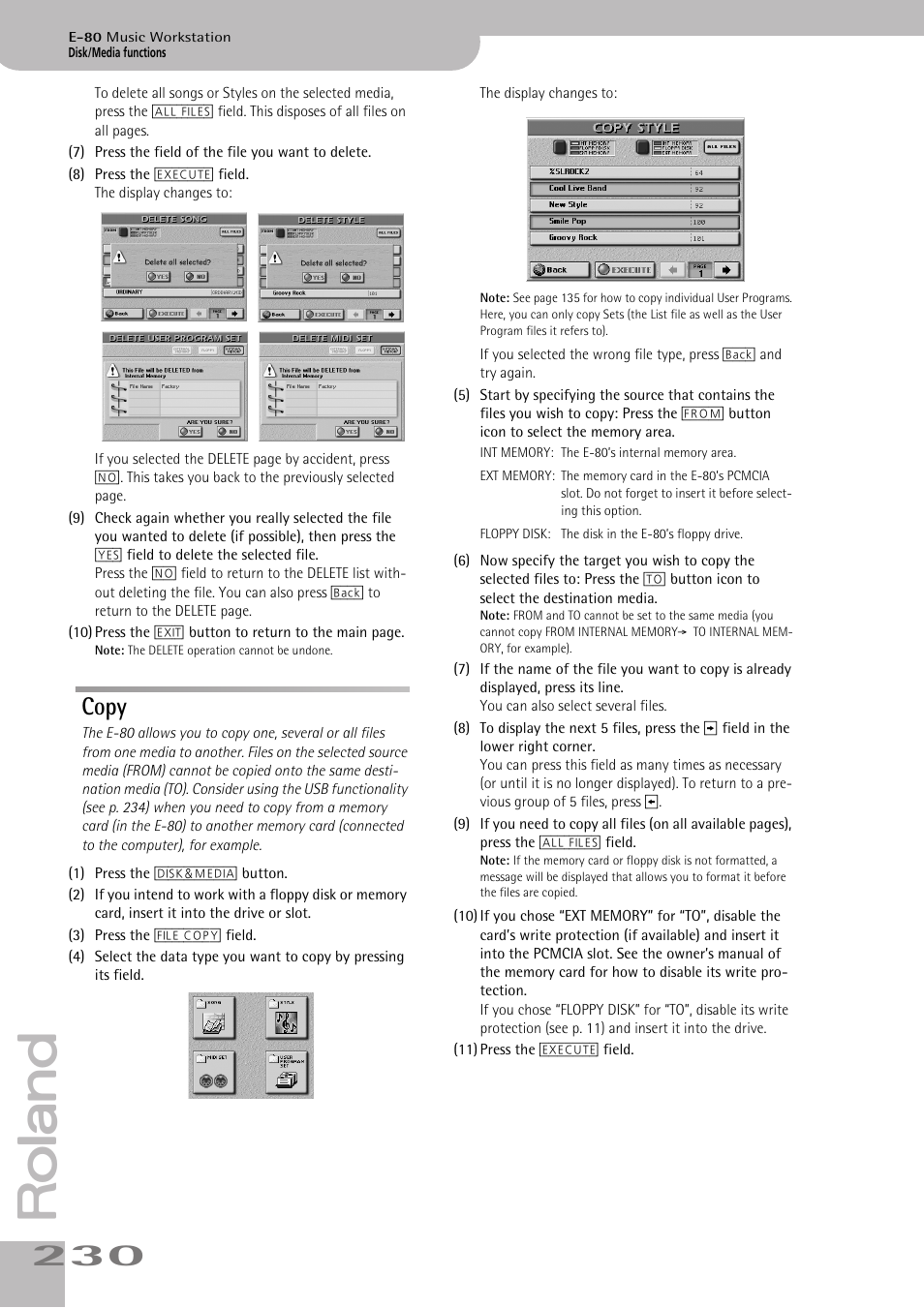 Copy | Roland E-80 User Manual | Page 230 / 284