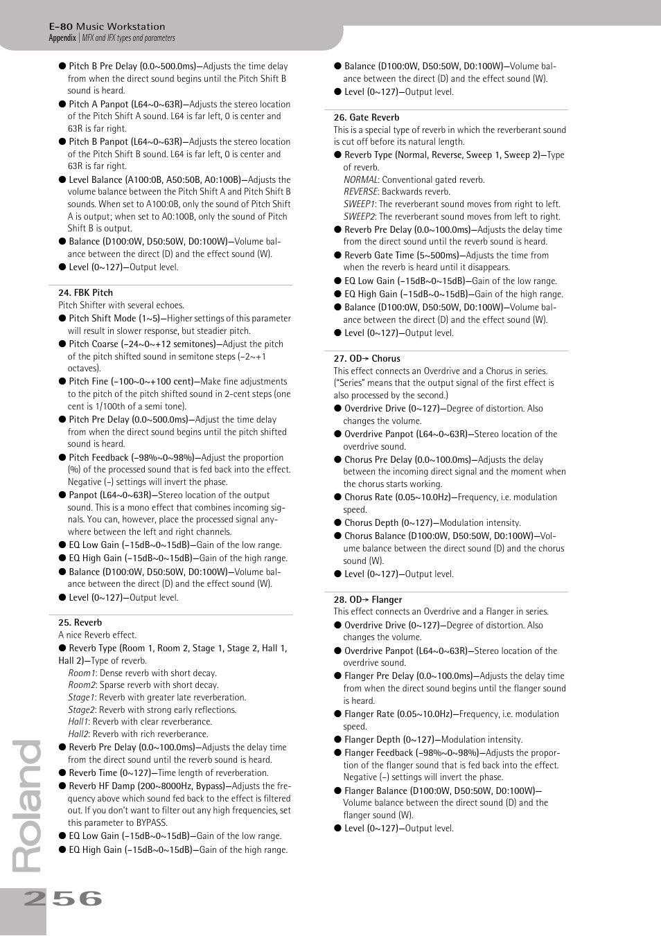Roland E-80 User Manual | Page 256 / 284
