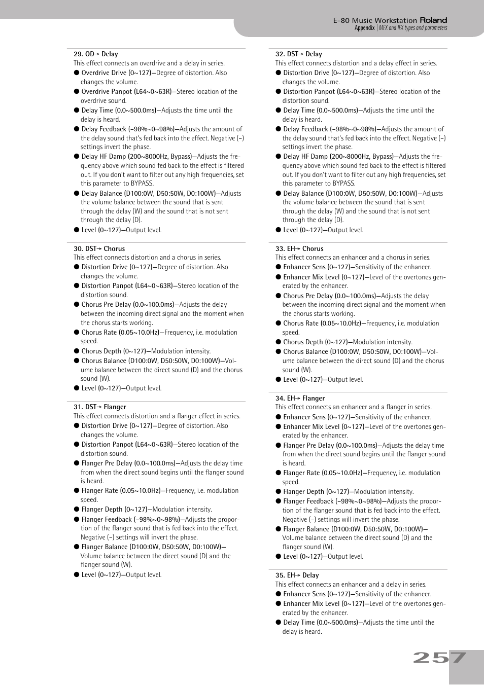 Roland E-80 User Manual | Page 257 / 284