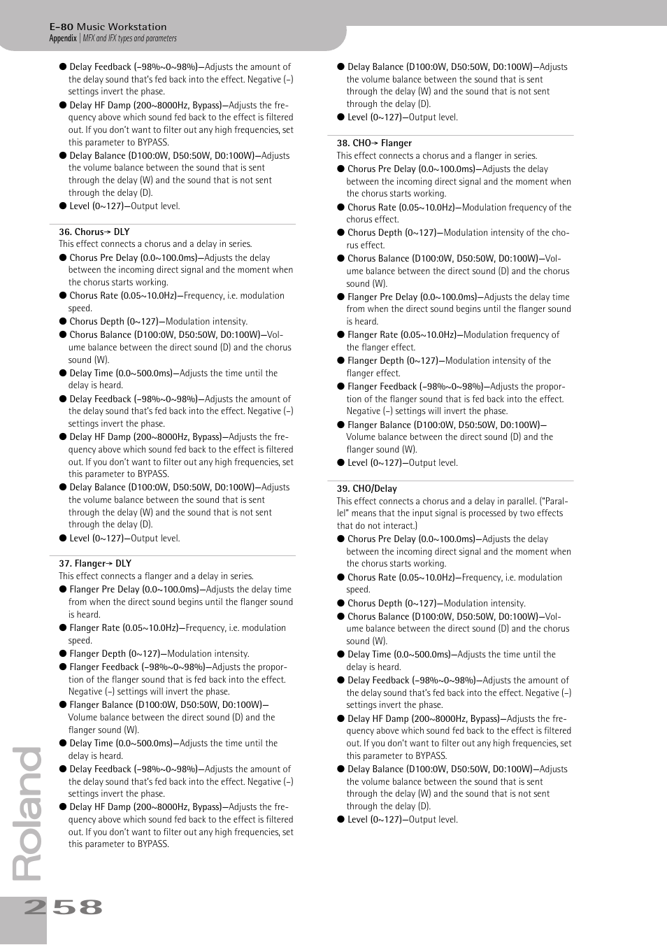 Roland E-80 User Manual | Page 258 / 284