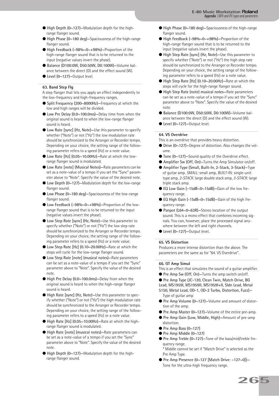 Roland E-80 User Manual | Page 265 / 284