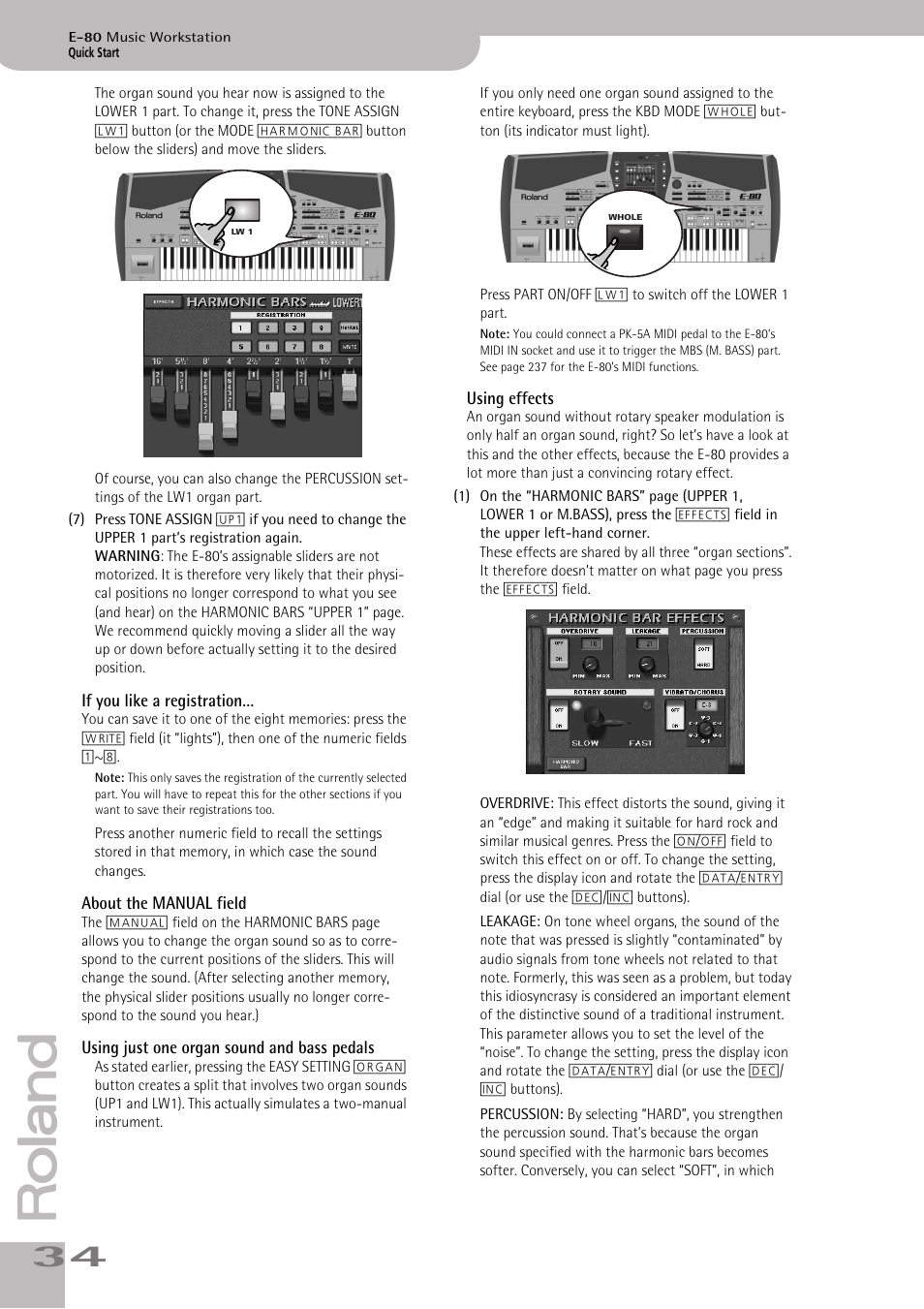 Roland E-80 User Manual | Page 34 / 284