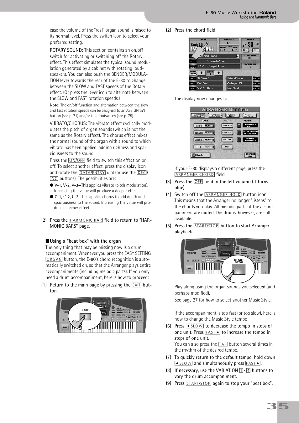 Roland E-80 User Manual | Page 35 / 284