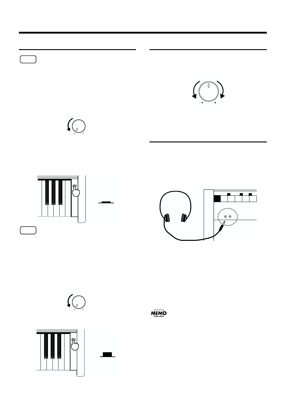 Turning on the power, Turning off the power, Adjusting the volume | Connecting headphones (sold separately), Adjusts the volume (p. 11), This switch turns the unit on/off (p. 11), 11 before you play | Roland F-90. User Manual | Page 11 / 32