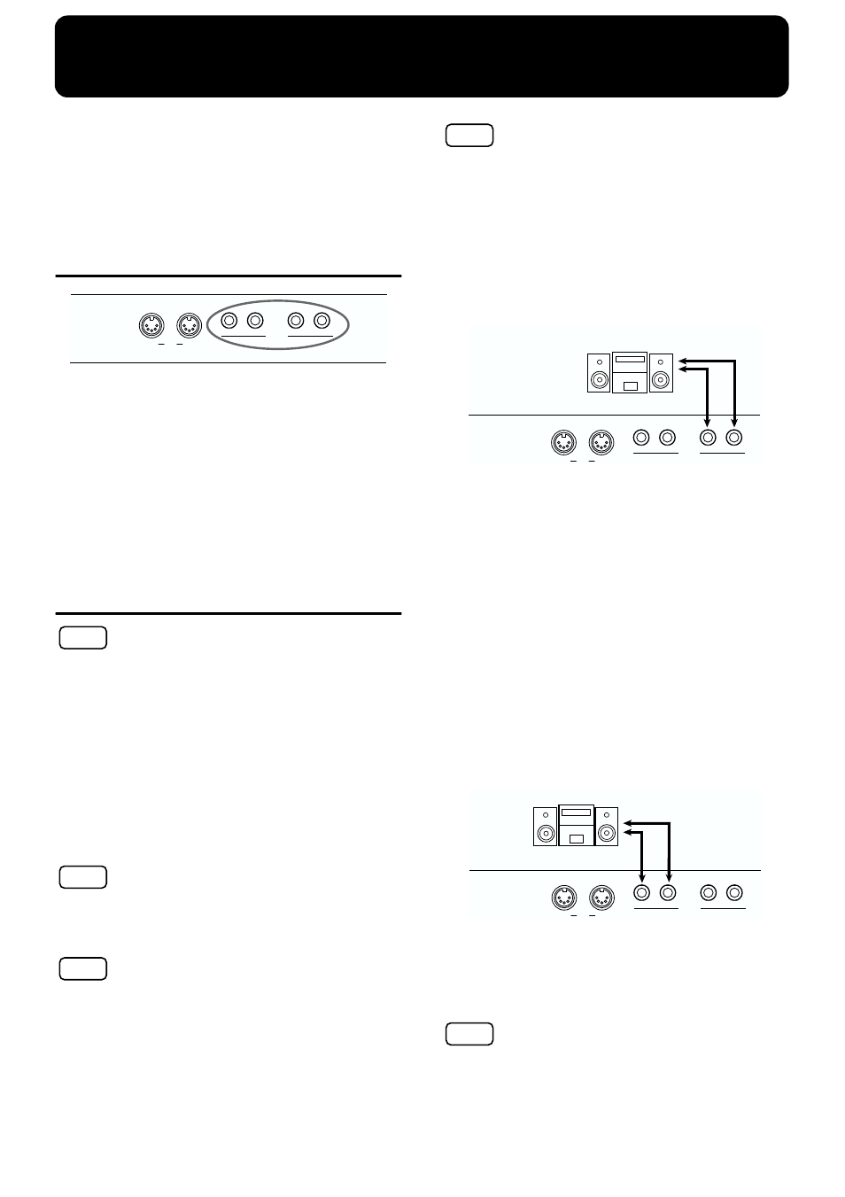 Connecting to audio equipment, About the jacks, Making the connections | About the jacks making the connections, Recording procedure, F-90 | Roland F-90. User Manual | Page 21 / 32