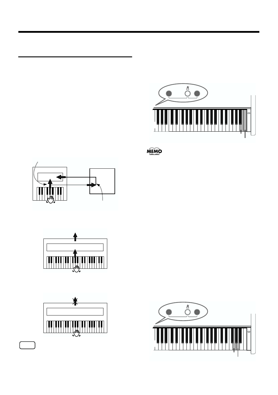 Cautions when connecting an external midi device, Switching local on/off, Receiving on all midi channels (omni on/off) | Switching omni on/off, 23 connecting to midi devices | Roland F-90. User Manual | Page 23 / 32