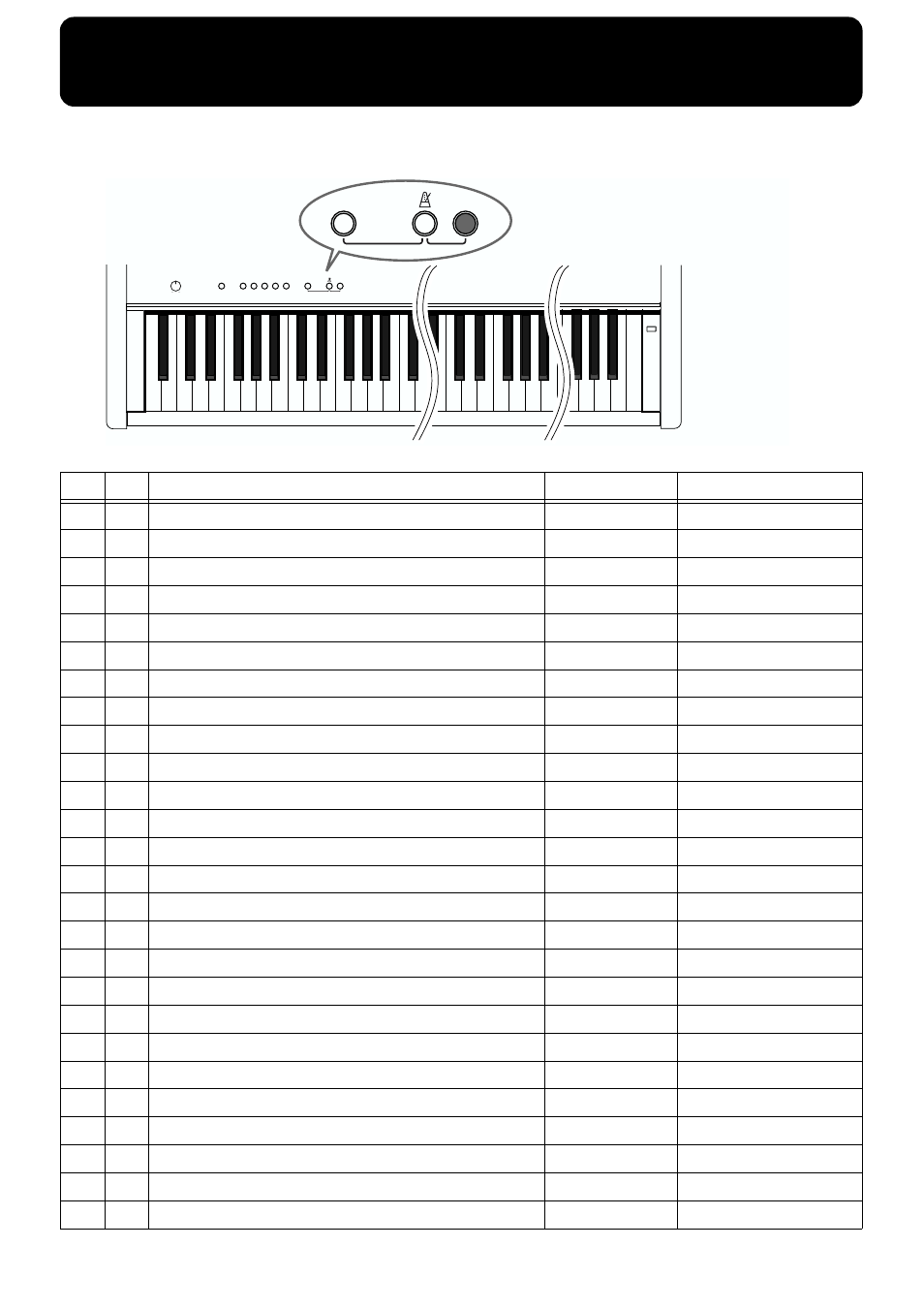 Demo song list, Demo, Song list | P. 26), Listening to the demo songs” (p. 12) | Roland F-90. User Manual | Page 26 / 32