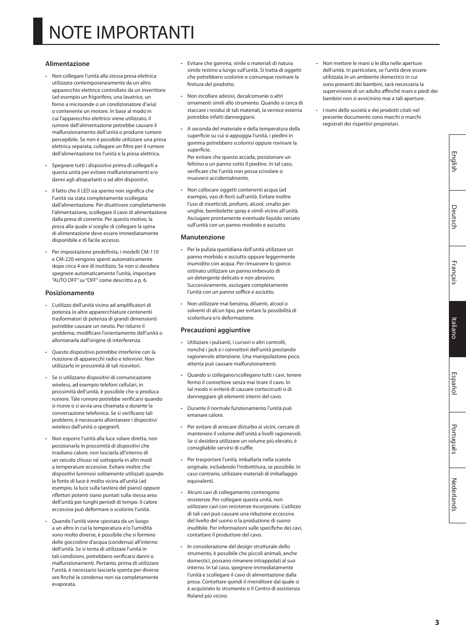 Roland CUBE MONITOR cm110 User Manual | Page 41 / 92