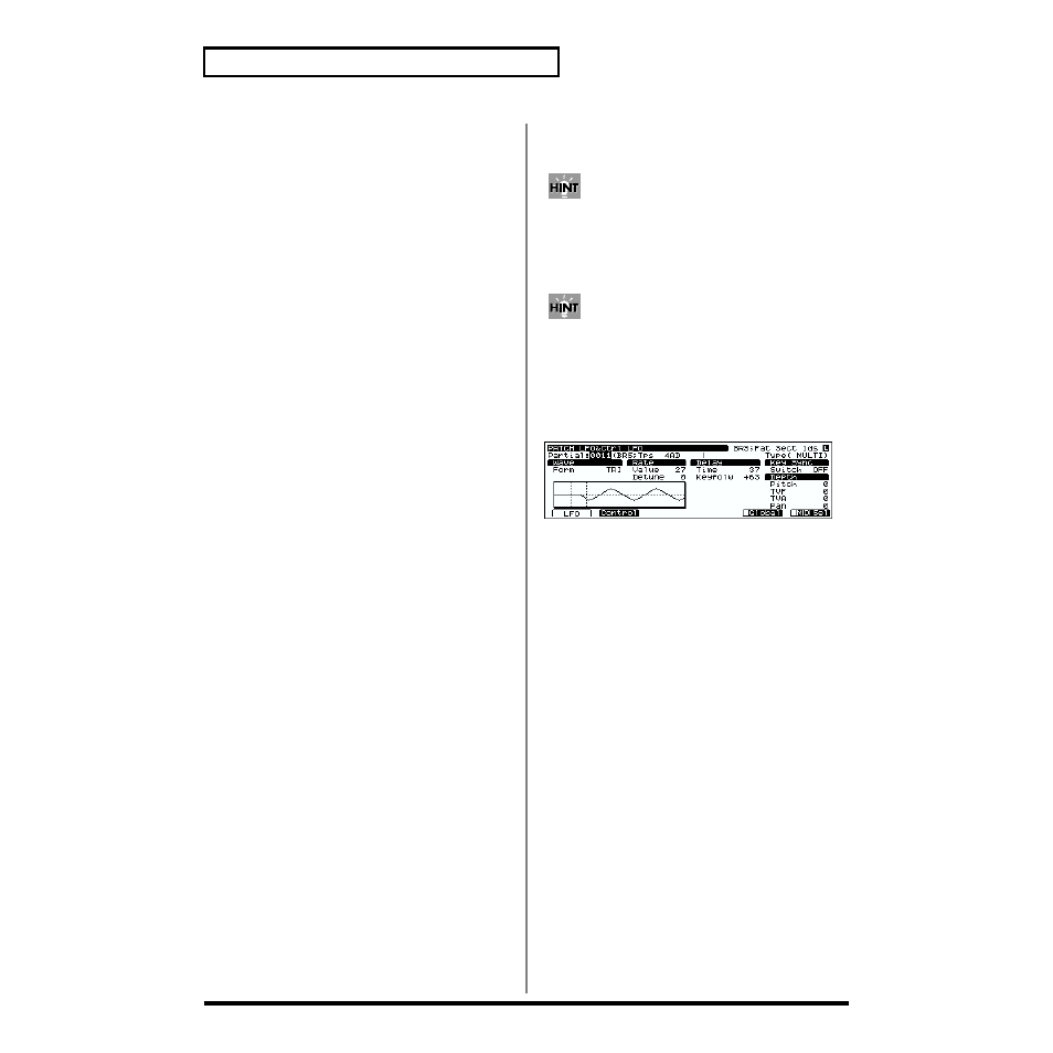 Applying vibrato or tremolo ([f5 (lfo&ctl)]) | Roland XV-5080. User Manual | Page 156 / 312