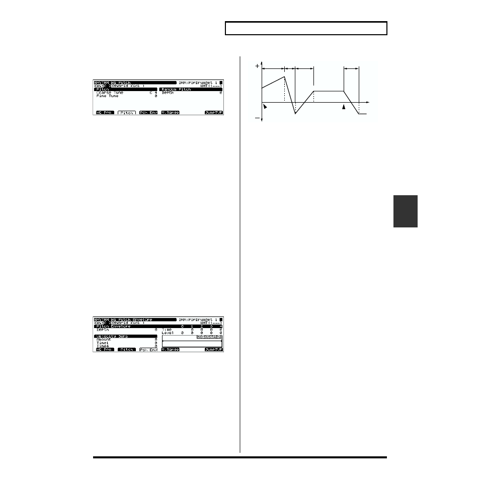 F2 (pitch)] pitch (p. 173), F3 (pch env)] pitch envelope (p. 173) | Roland XV-5080. User Manual | Page 173 / 312
