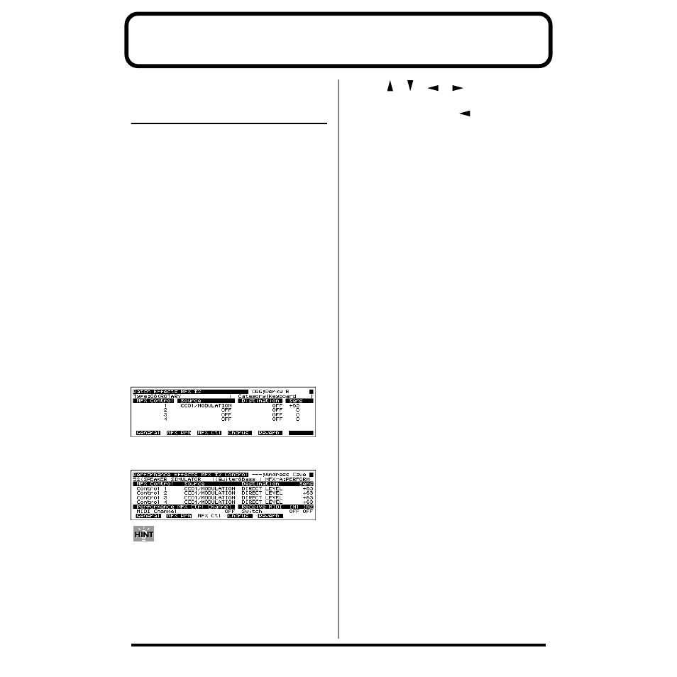 Changing the multi-effects settings, From an external midi device, P. 217) | Chapter 10, Examples of applications using the xv-5080 | Roland XV-5080. User Manual | Page 217 / 312