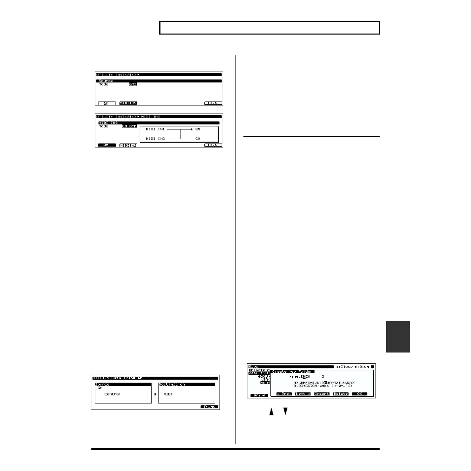 Protecting the internal memory (protect), Initializing, Gm settings (init) | P. 229) | Roland XV-5080. User Manual | Page 229 / 312