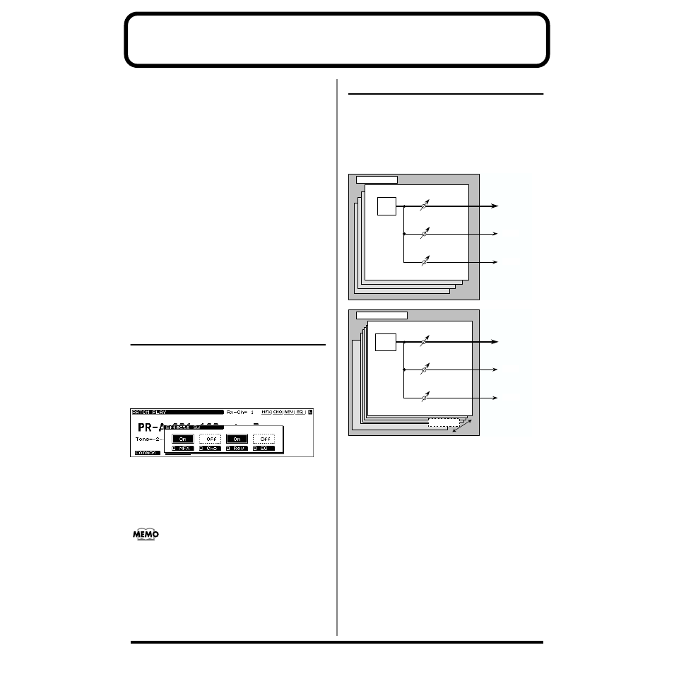 Chapter 2 using the xv-5080 effects, Turning effects on/off, Patch mode settings | Turning effects on/off patch mode settings, Reverb) on or off. (p. 24) | Roland XV-5080. User Manual | Page 24 / 312