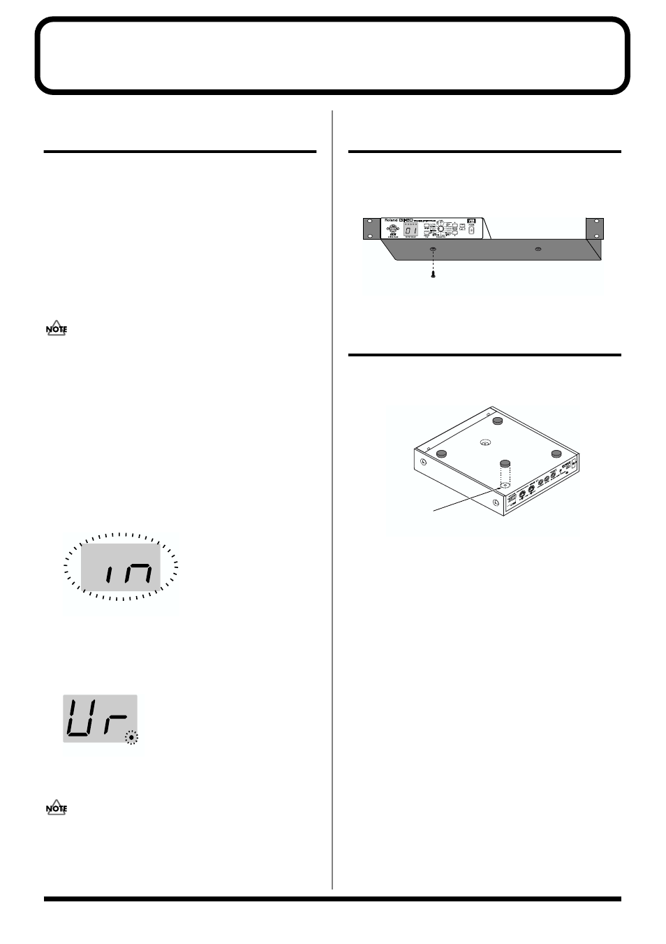 Chapter 4 other functions, Reset to default factory settings (factory reset), Installing the rack mount adaptor | Attaching the rubber feet | Roland GI-20 User Manual | Page 34 / 72