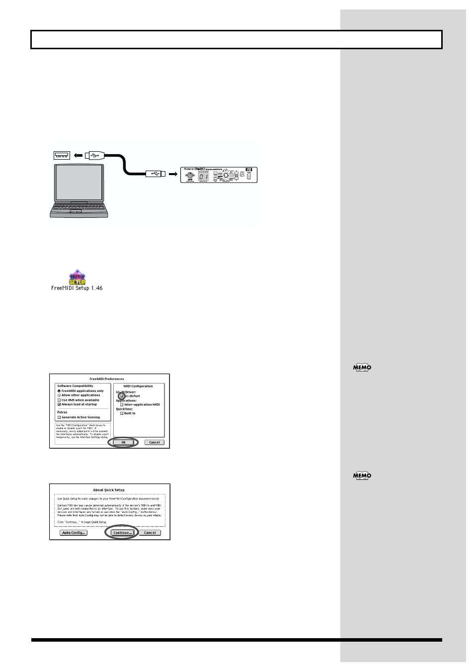 Freemidi settings | Roland GI-20 User Manual | Page 63 / 72