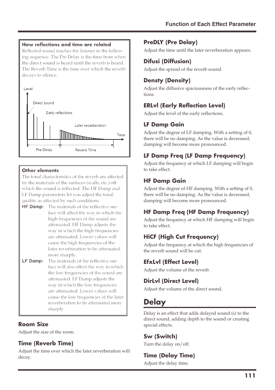 Delay | Roland VS-1680 User Manual | Page 111 / 136
