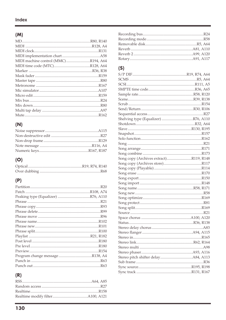 Roland VS-1680 User Manual | Page 130 / 136