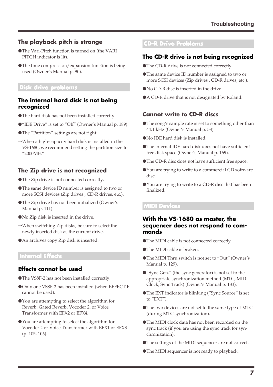 Roland VS-1680 User Manual | Page 7 / 136