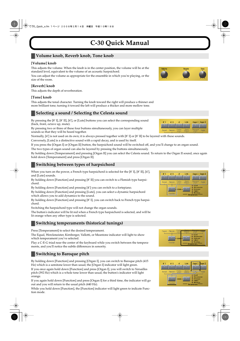 Roland C-30 User Manual | 2 pages