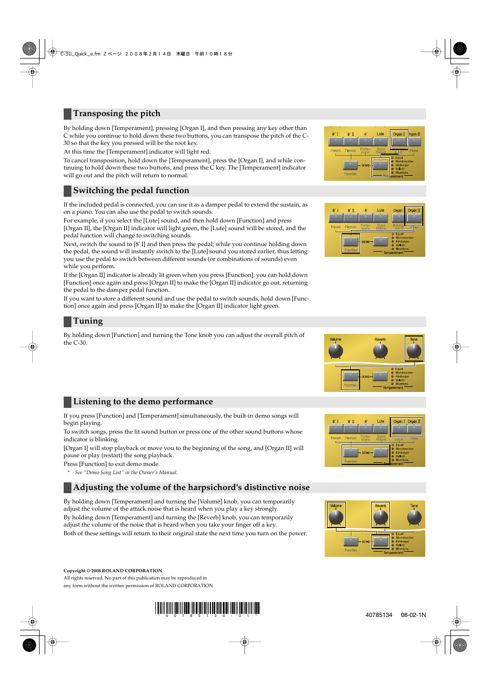 Roland C-30 User Manual | Page 2 / 2
