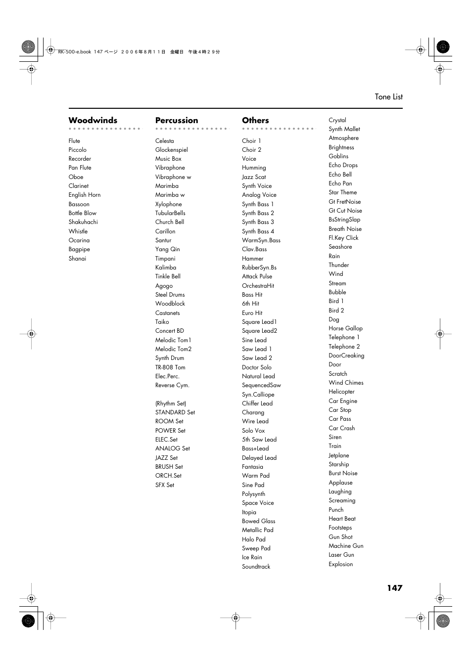 Roland RK-500 User Manual | Page 148 / 166