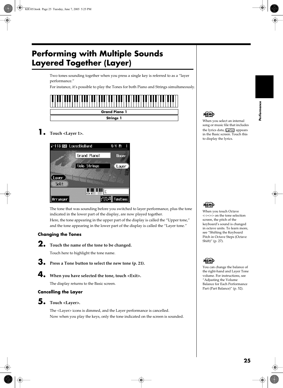 Roland KR105 User Manual | Page 25 / 176