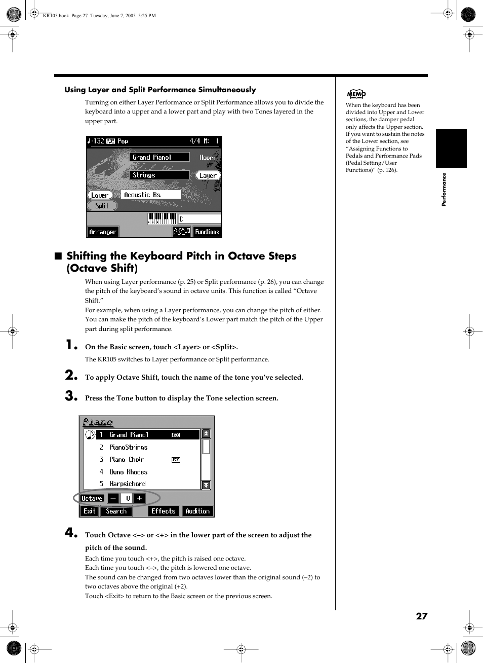 Roland KR105 User Manual | Page 27 / 176