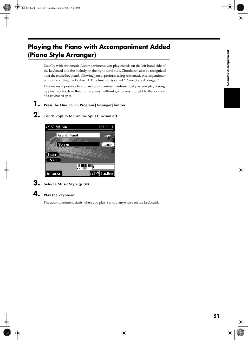 Roland KR105 User Manual | Page 51 / 176