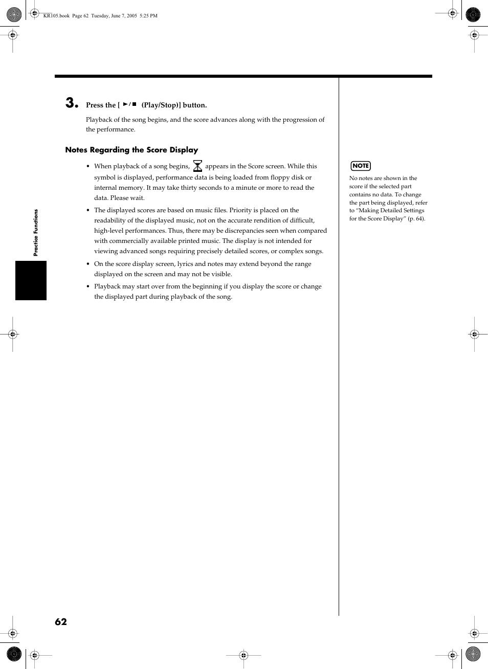 Roland KR105 User Manual | Page 62 / 176