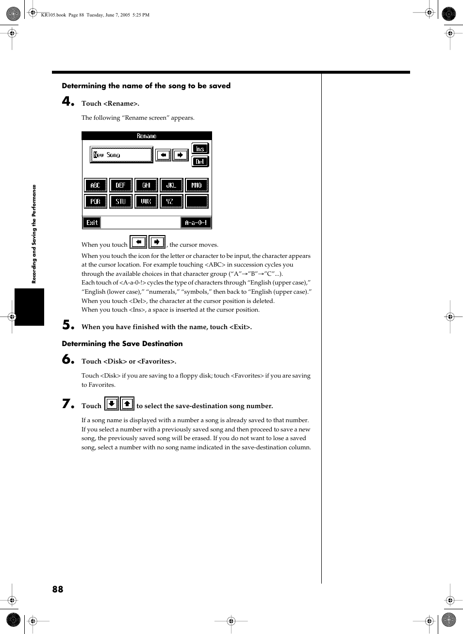 Roland KR105 User Manual | Page 88 / 176