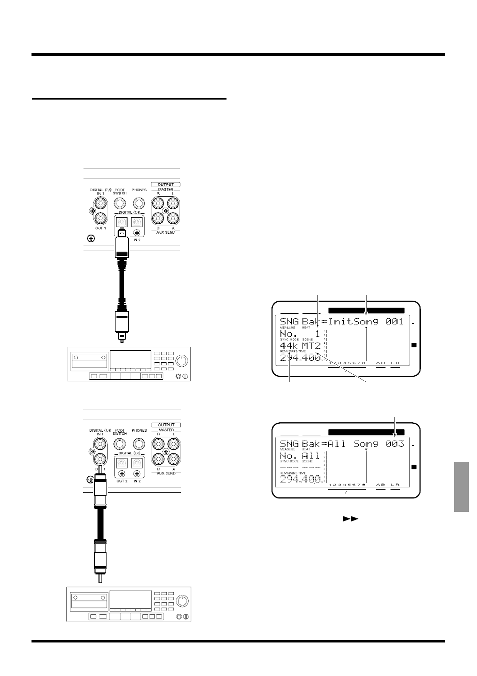 Saving song data to a dat recorder (backup), Chapter 10 | Roland VS-880EX User Manual | Page 129 / 192