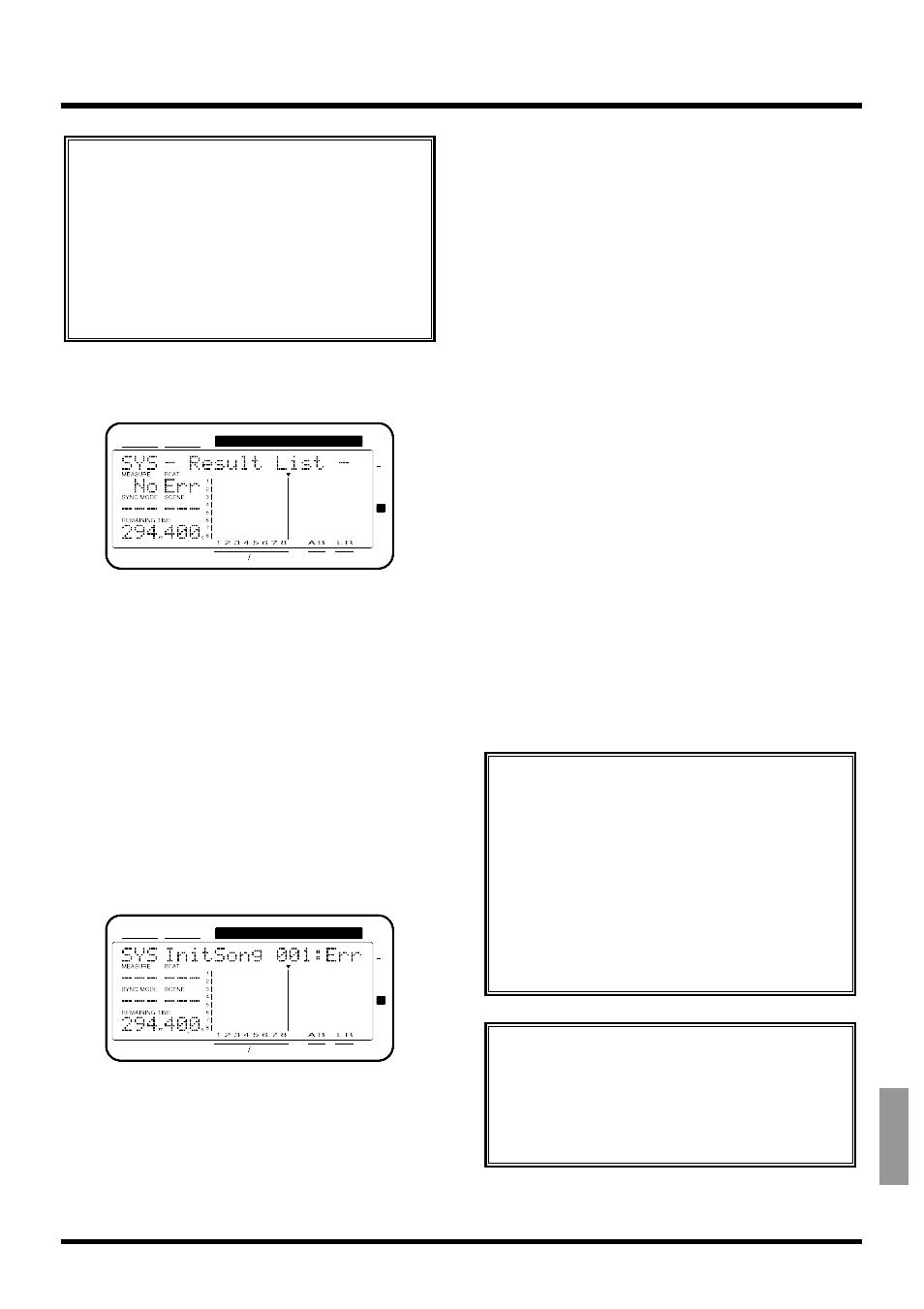 If the display indicates “no err, If the display indicates “___ err | Roland VS-880EX User Manual | Page 161 / 192