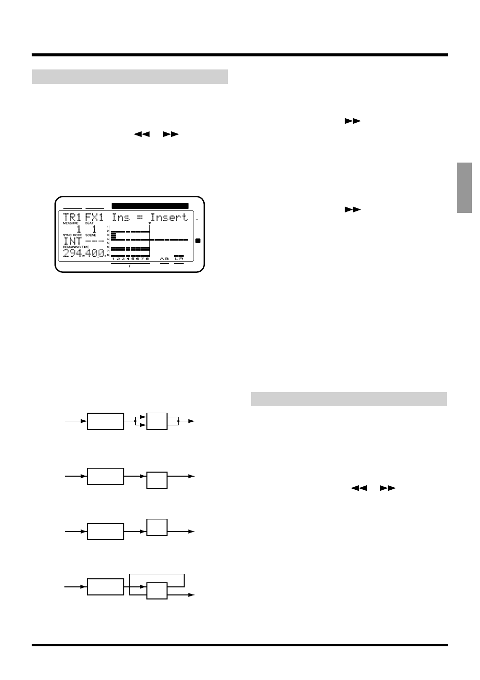 Inserting with input and track channels, Inserting an effect into the master block, Chapter 4 using the internal effects 67 | Roland VS-880EX User Manual | Page 67 / 192