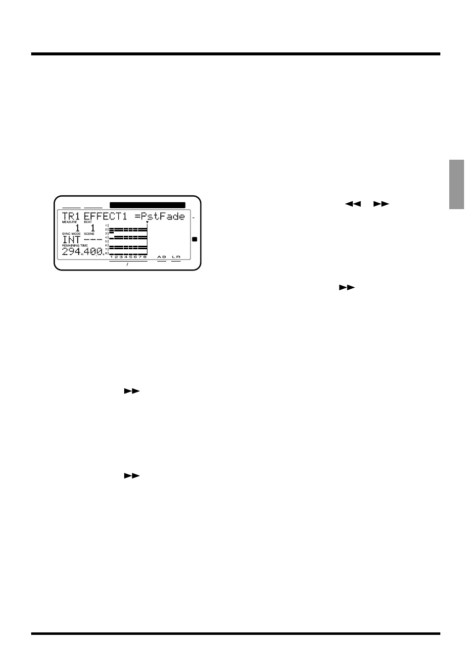 Settings for each channel, Master block settings 1 (send level adjustment), Master block settings 2 (return level adjustment) | Chapter 4 using the internal effects 69 | Roland VS-880EX User Manual | Page 69 / 192