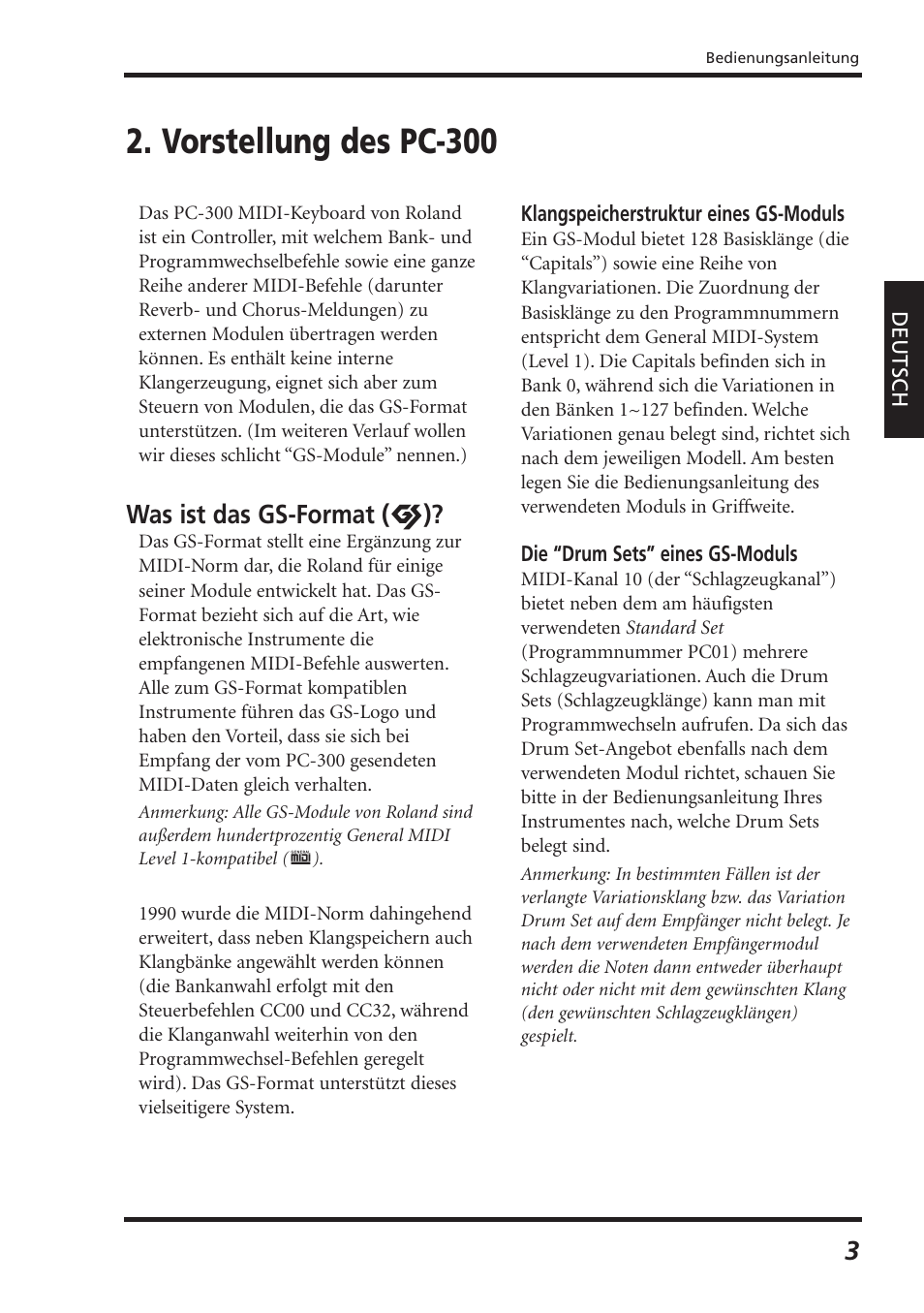 Vorstellung des pc-300, Was ist das gs-format | Roland PC-300 User Manual | Page 25 / 128