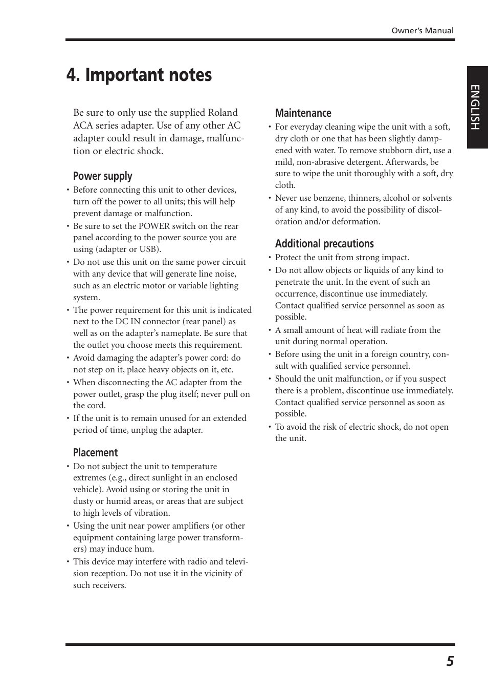 Roland PC-300 User Manual | Page 7 / 128