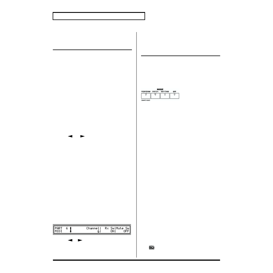 Setting the xv-3080’s midi reception channels, Press this to enter patch mode. (p. 14), Press this to enter rhythm set mode. (p. 14) | Press this to enter general midi 2 mode. (p. 14) | Roland XV-3080 User Manual | Page 14 / 204
