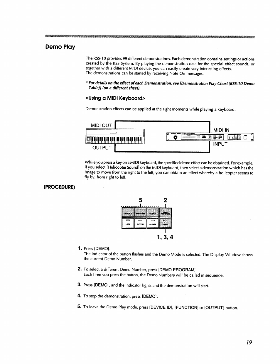 Demo play | Roland RSS-10 User Manual | Page 19 / 44