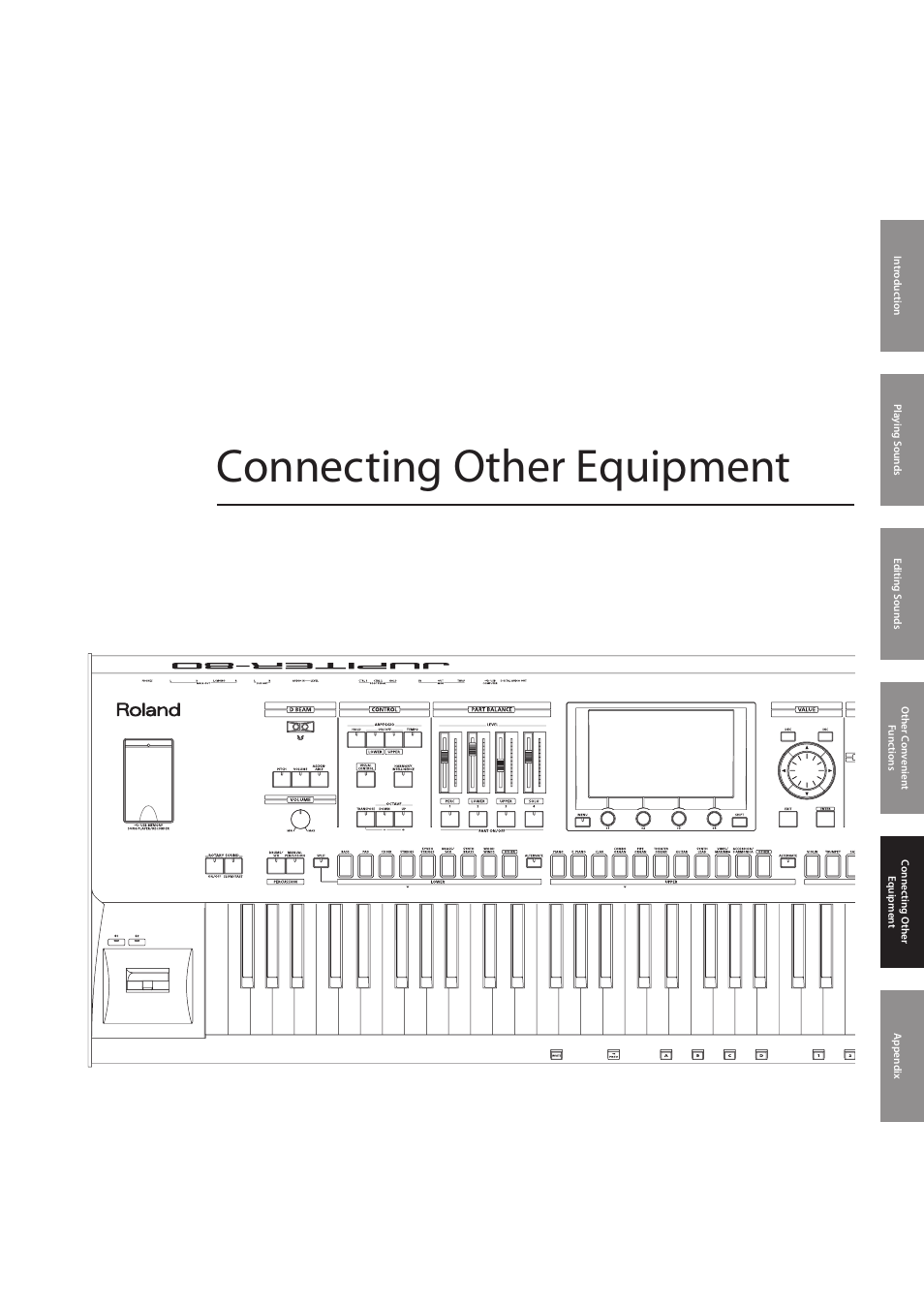 Connecting other equipment | Roland Jupiter 80 User Manual | Page 89 / 108