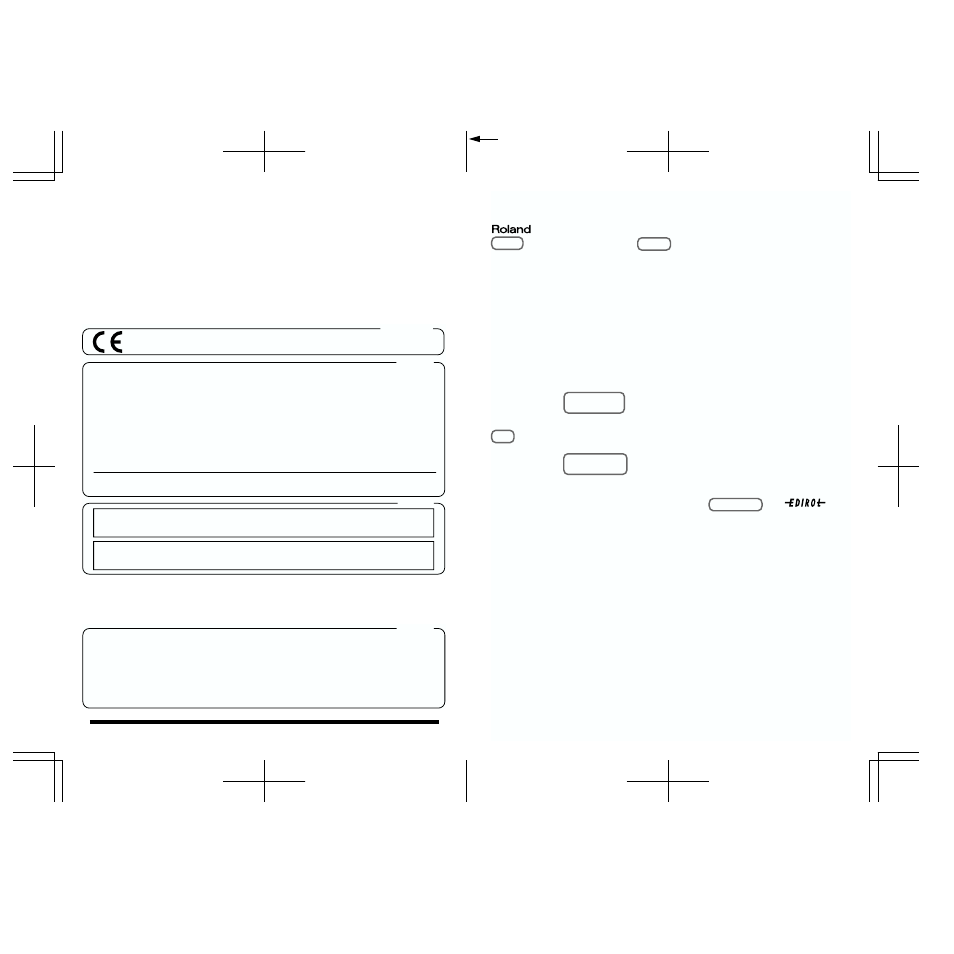 Notice avis, Information | Roland PC-70 User Manual | Page 2 / 28