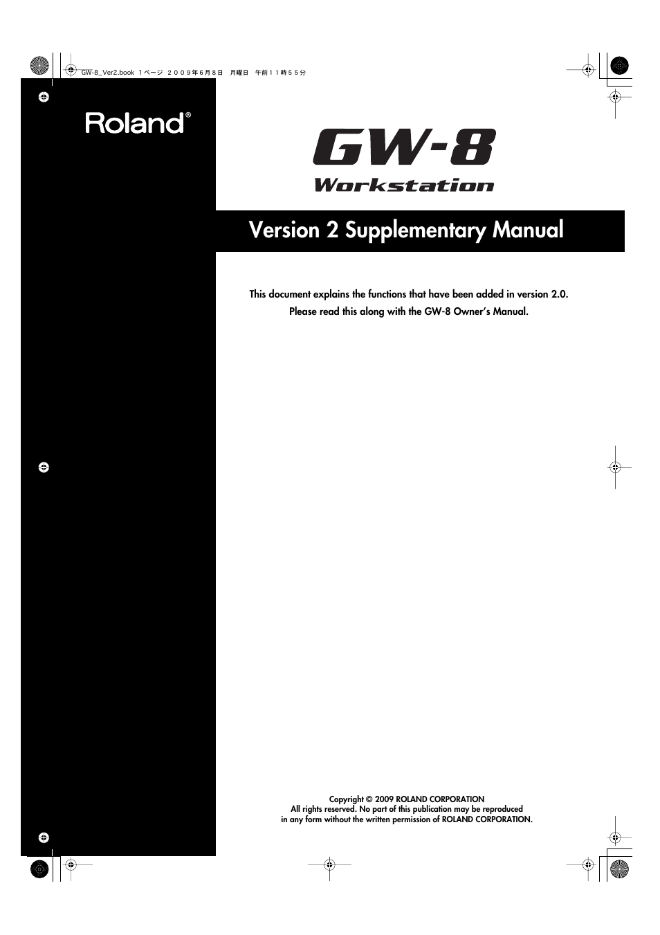 Roland WORKSTATION GW-8 User Manual | 48 pages