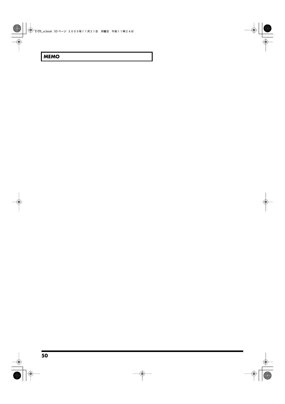 Roland E-09 User Manual | Page 50 / 52