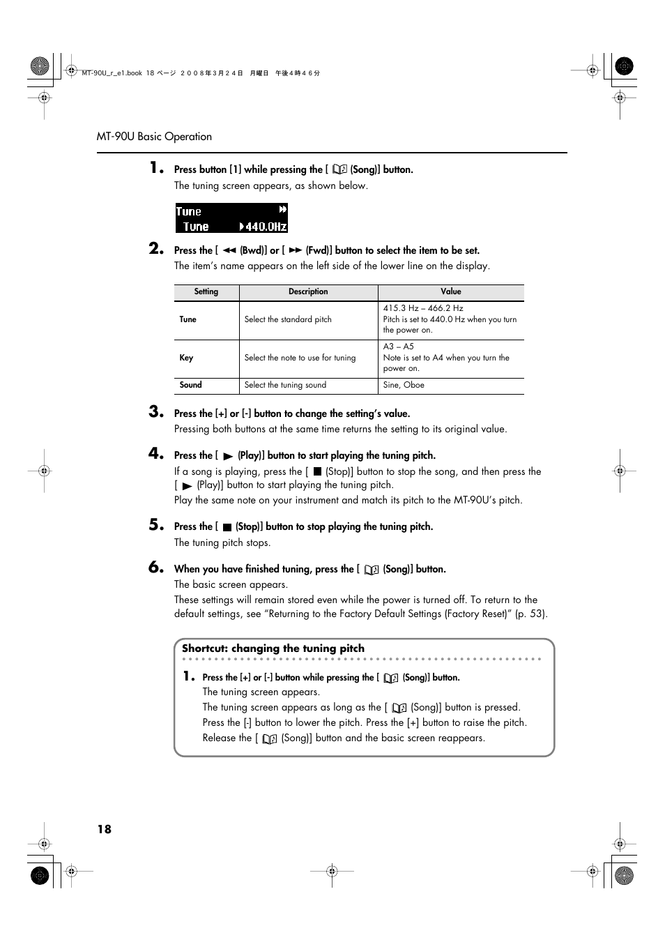 Roland MT-90U User Manual | Page 18 / 72